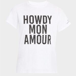 Cinq à Sept White T-Shirt with Black Star Text NWT